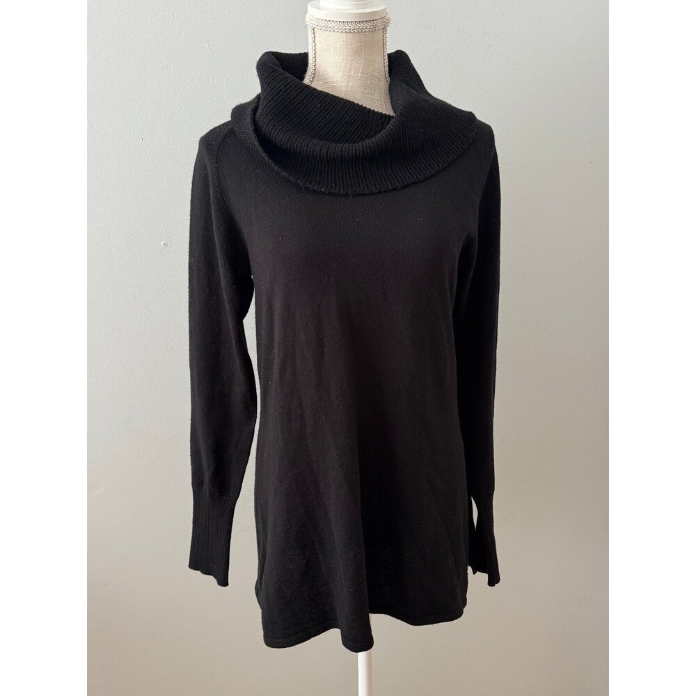 SMARTWOOL Women's Black 100% Merino Wool Cowlneck Sweater Size Large